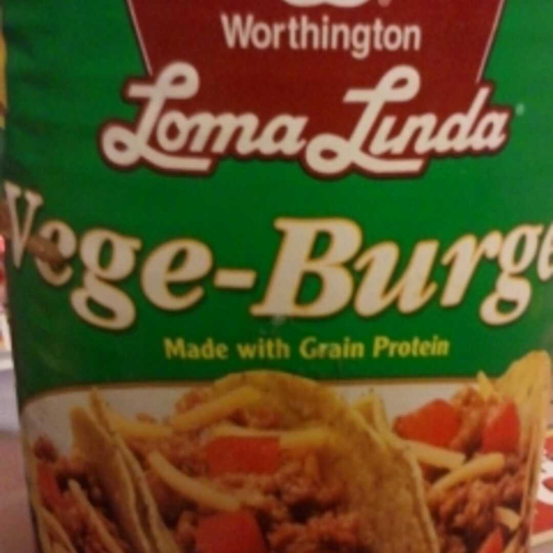 Worthington Loma Linda Low Fat Vegan Vege-Burger Patties