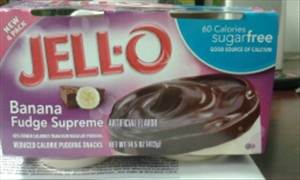 Jell-O Sugar Free Banana Fudge Supreme Pudding Snack