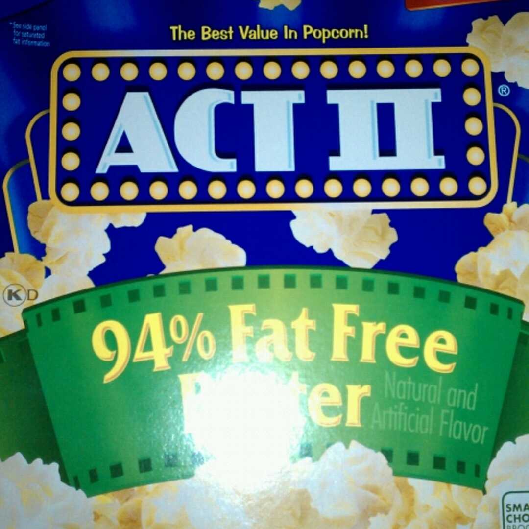 Kroger 94% Fat Free Microwave Popcorn