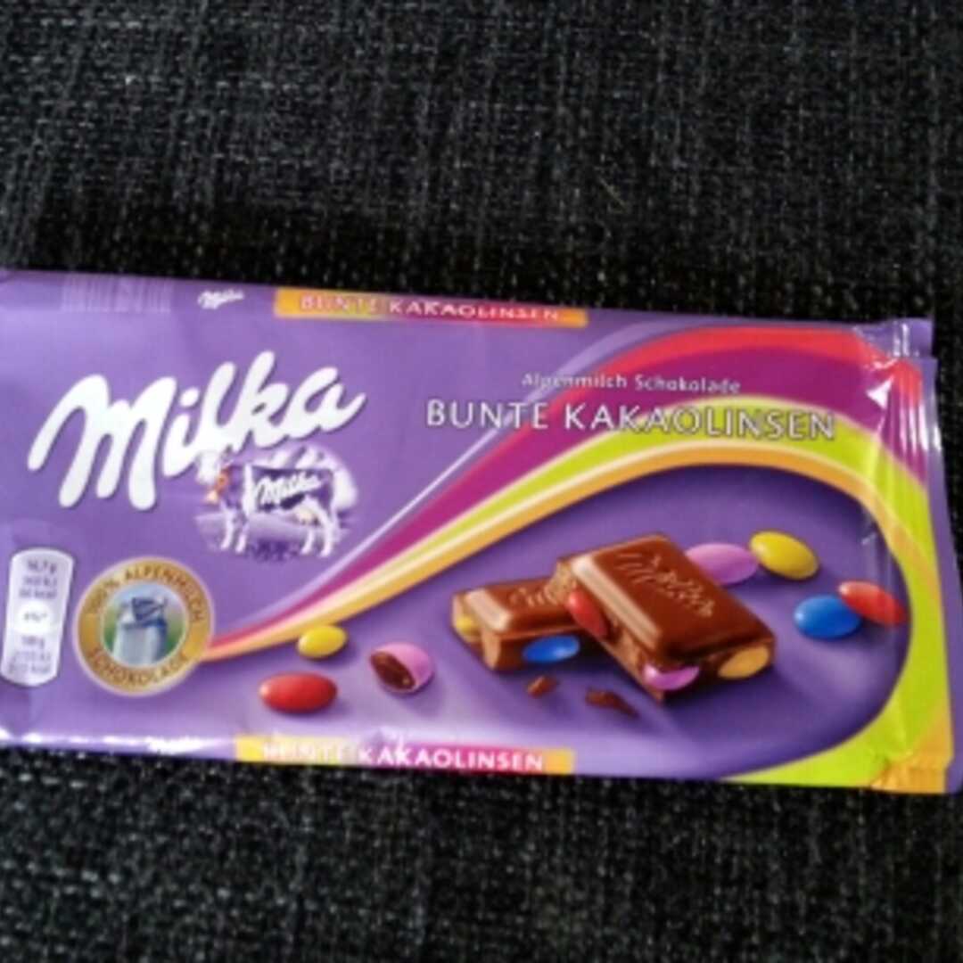 Milka Alpenmilch Schokolade Bunte Kakaolinsen