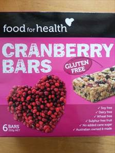 Food For Health The Gluten Free Bar with Cranberries