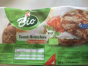 K-Bio Toast-Brötchen Roggenmisch