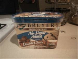 Breyers Double Churn No Sugar Added Triple Chocolate Ice Cream