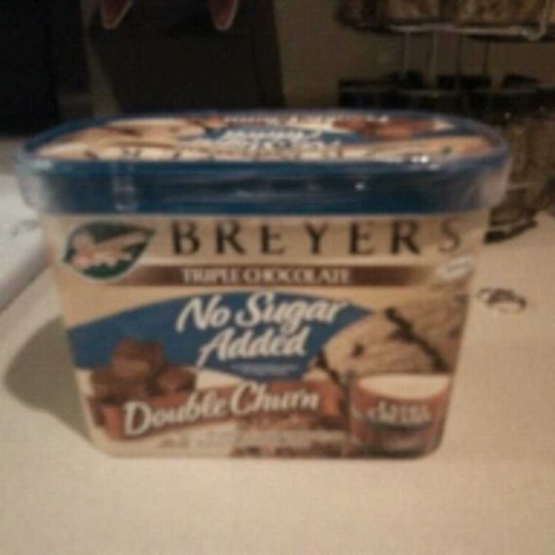 Breyers Double Churn No Sugar Added Triple Chocolate Ice Cream