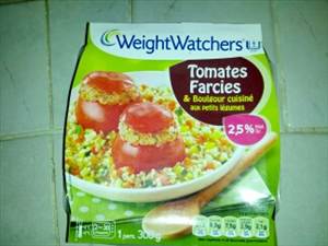 Weight Watchers Tomates Farcies & Boulgour Cuisiné aux Petits Légumes