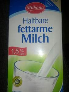Milbona Haltbare Fettarme Milch 1,5%