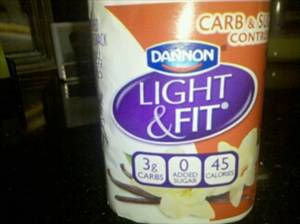 Dannon Light 'n Fit Carb & Sugar Control Vanilla Cream