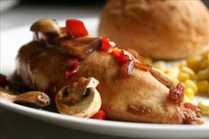 Baked Chicken with Mushrooms & Peppers