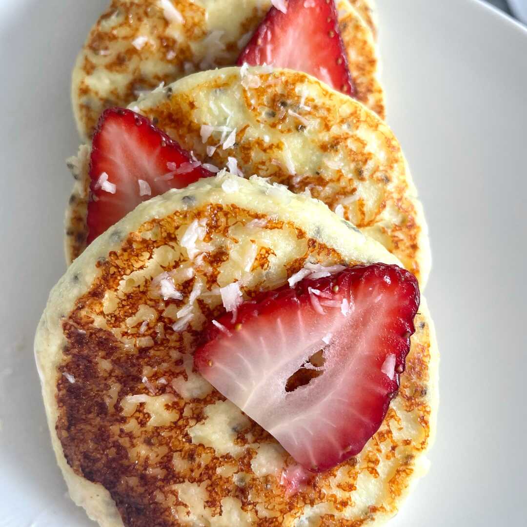 Cottage Cheese Pancakes with Chia