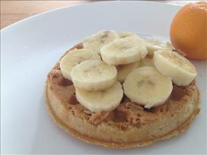Waffle with Banana and Peanut Butter