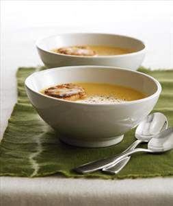 Butternut Squash and Apple Soup with Cider Cream