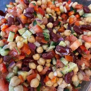 Chickpea and Kidney Bean Salad