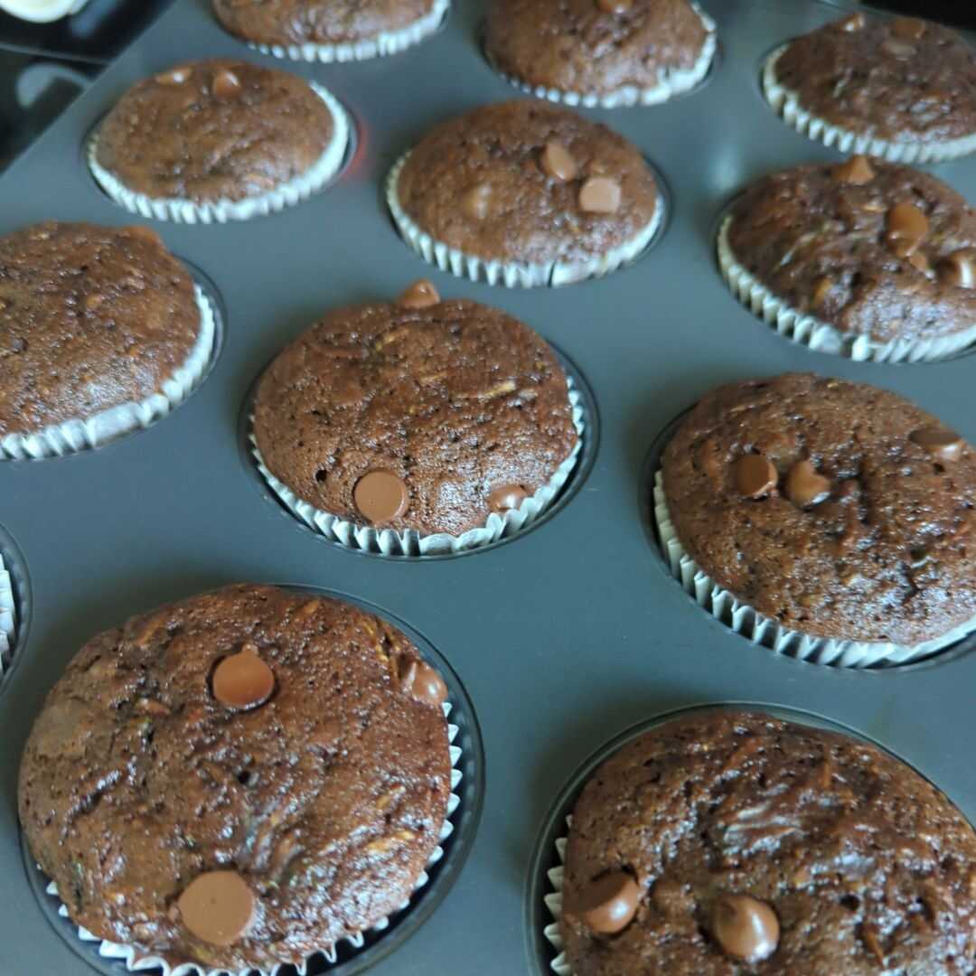 Zucchini Double Chocolate Muffins