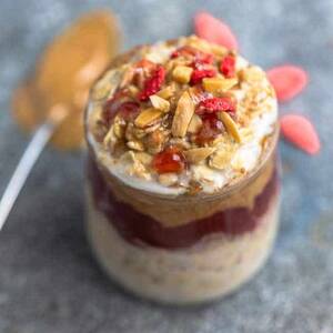 PB&J Overnight Oats