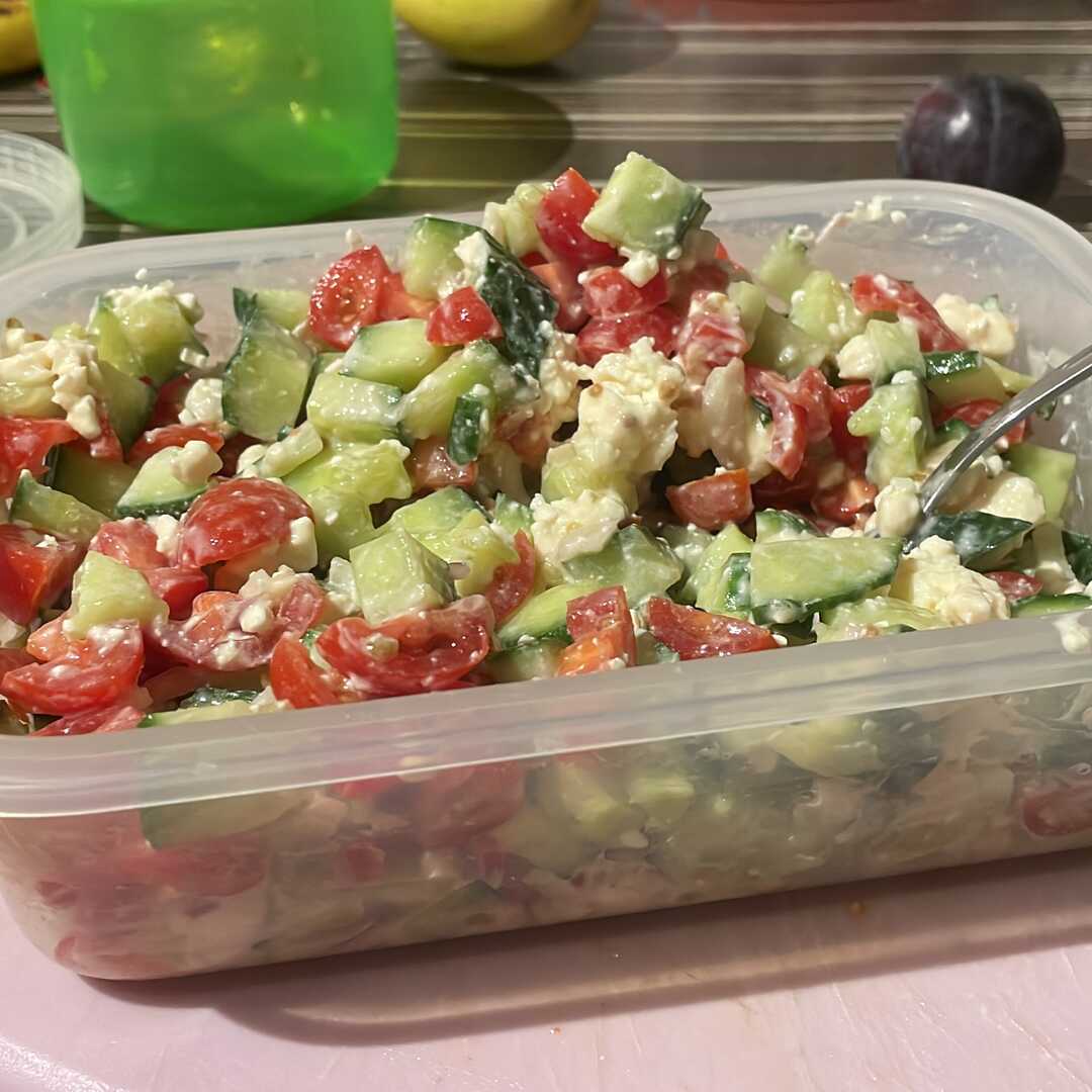 Feta Tomaten Gurken Salat