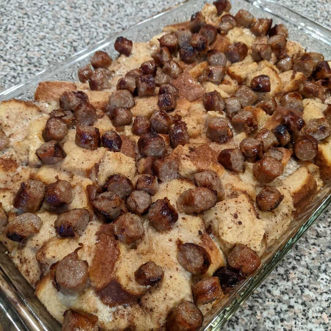 Baked French Toast with Maple Sausage