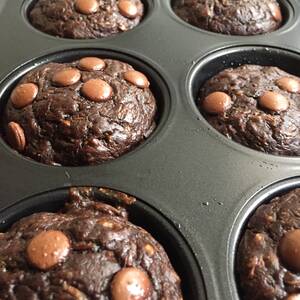 Muffins de Chocolate e Curgete