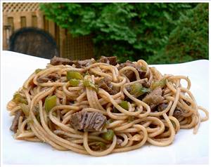 Beef, Broccoli and Chinese Noodles