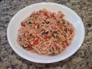 Spinach Orzo with Pinenuts