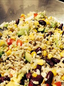Brown Rice, Bean & Corn Salad