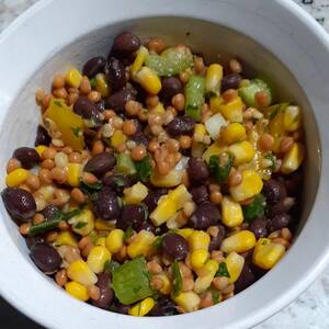 Lentil & Black Bean Salad