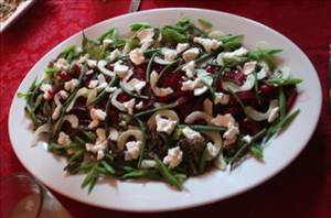 Truffled Roasted Beet and Green Bean Salad with Goat Cheese