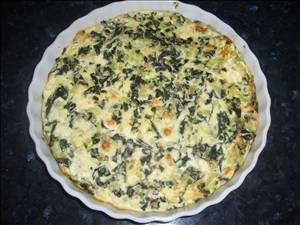 Spinach and Egg White Crustless Quiche