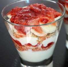 Trifle de Yogurt, Granola y Frutas