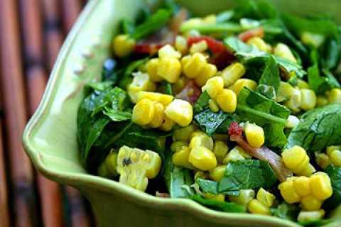 Весенний салат с кукурузой