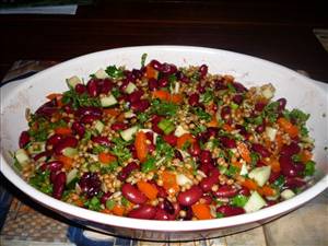Wheat Berry Salad with Beans