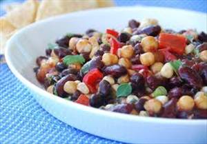 Three Bean & Corn-Pepper Salad