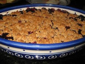 Blueberry Peach with Granola Topping