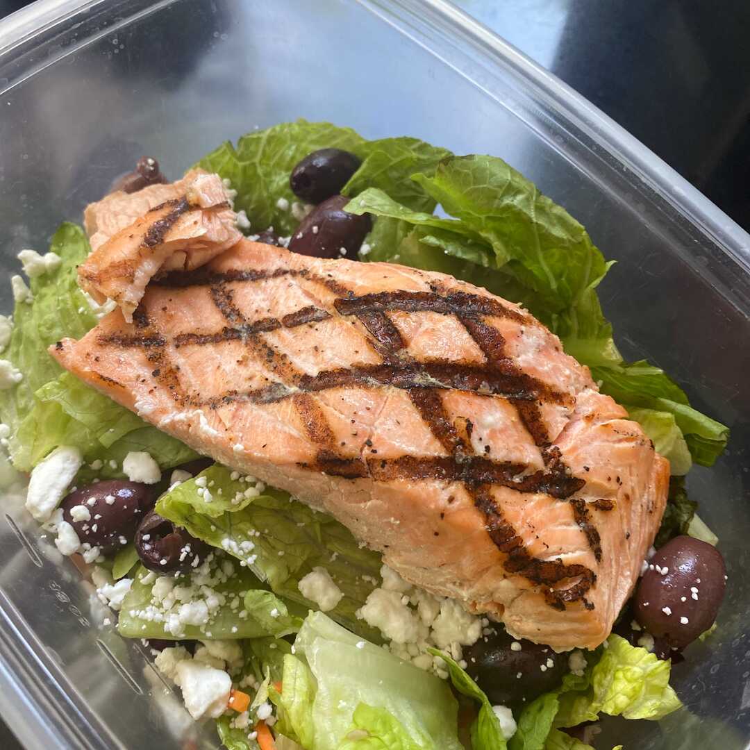 Greek Salad with Salmon