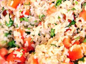 Brown Rice & Cherry Tomato Cooked Salad
