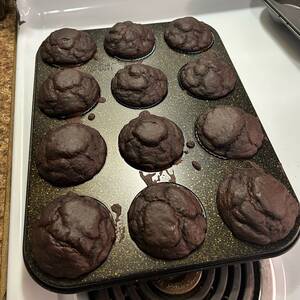 Healthy Chocolate Zucchini-Carrot Lava Muffins