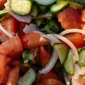 Cucumber, Tomato and Onion Salad