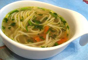 Chicken Soup with Whole Grain Noodles