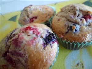 Muffins aux Fruits Rouges et Fromage Blanc