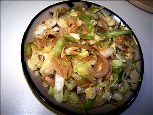 Sauteed Cabbage & Onions with Garlic