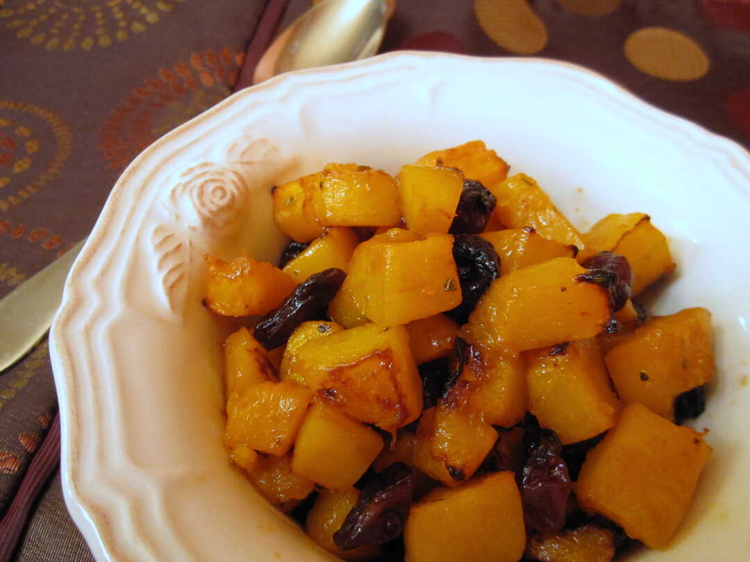 Roasted Butternut Squash with Tart Cherries