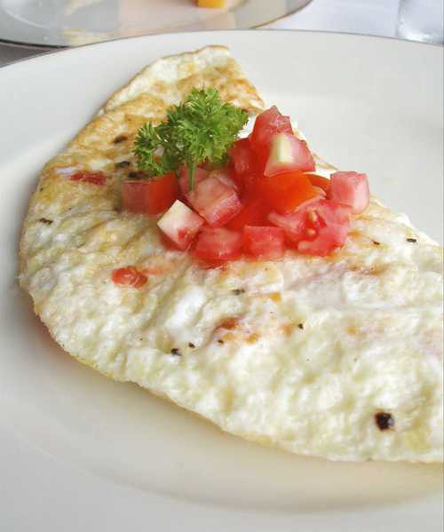 Egg White Omelet with Tomatoes