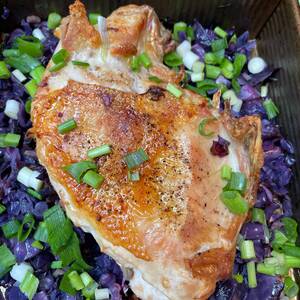 Roasted Turkey with Red Cabbage