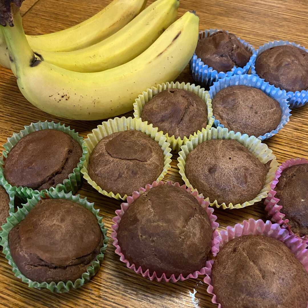 Банановые кексы с шоколадом