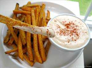 Sweet Potato Fries with Sweet Cheese Dip